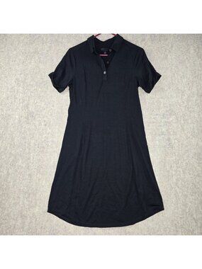 QÔR Womens Polo-Style Dress Black Size S Stretch Comfort Fit Pre-Owned